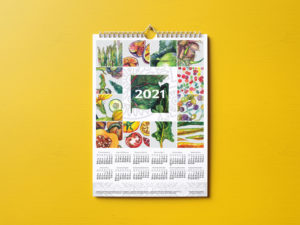 Wall-calendar “K10street” 2021  with watercolor illustrations.